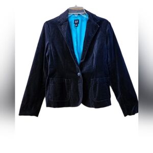 GAP Navy Velvet Blazer Y2K 90's Party Indie Size 10